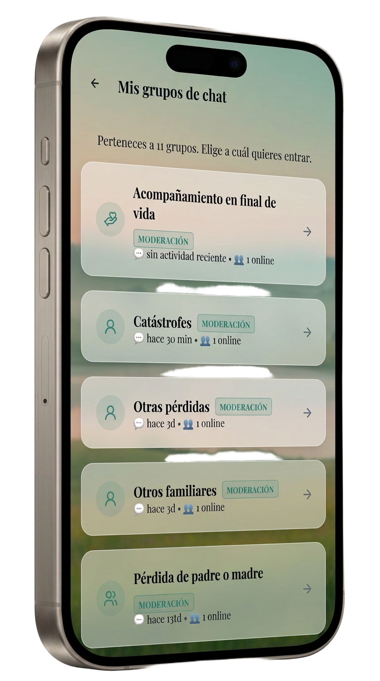 La aplicación aDios mostrada en un iPhone